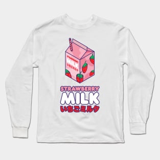 Kawaii Strawberry Milk Long Sleeve T-Shirt